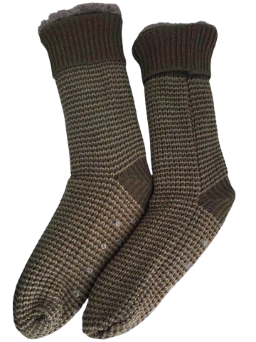 Chaussons chaussettes vert armée