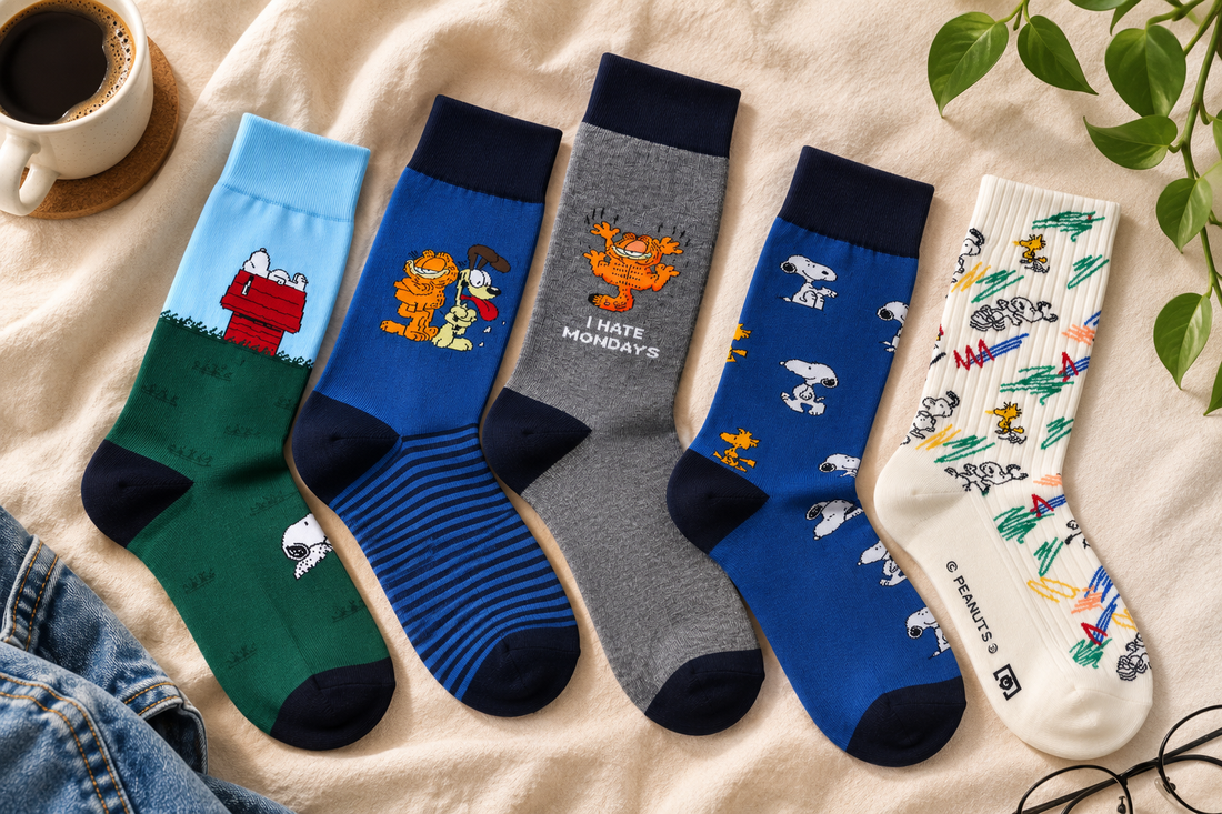 Des Pieds Pleins de Bonne Humeur avec les Chaussettes Cartoon