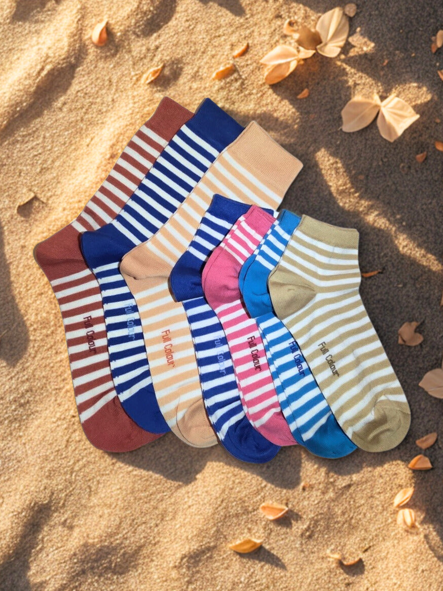 Chaussettes à rayures marinières