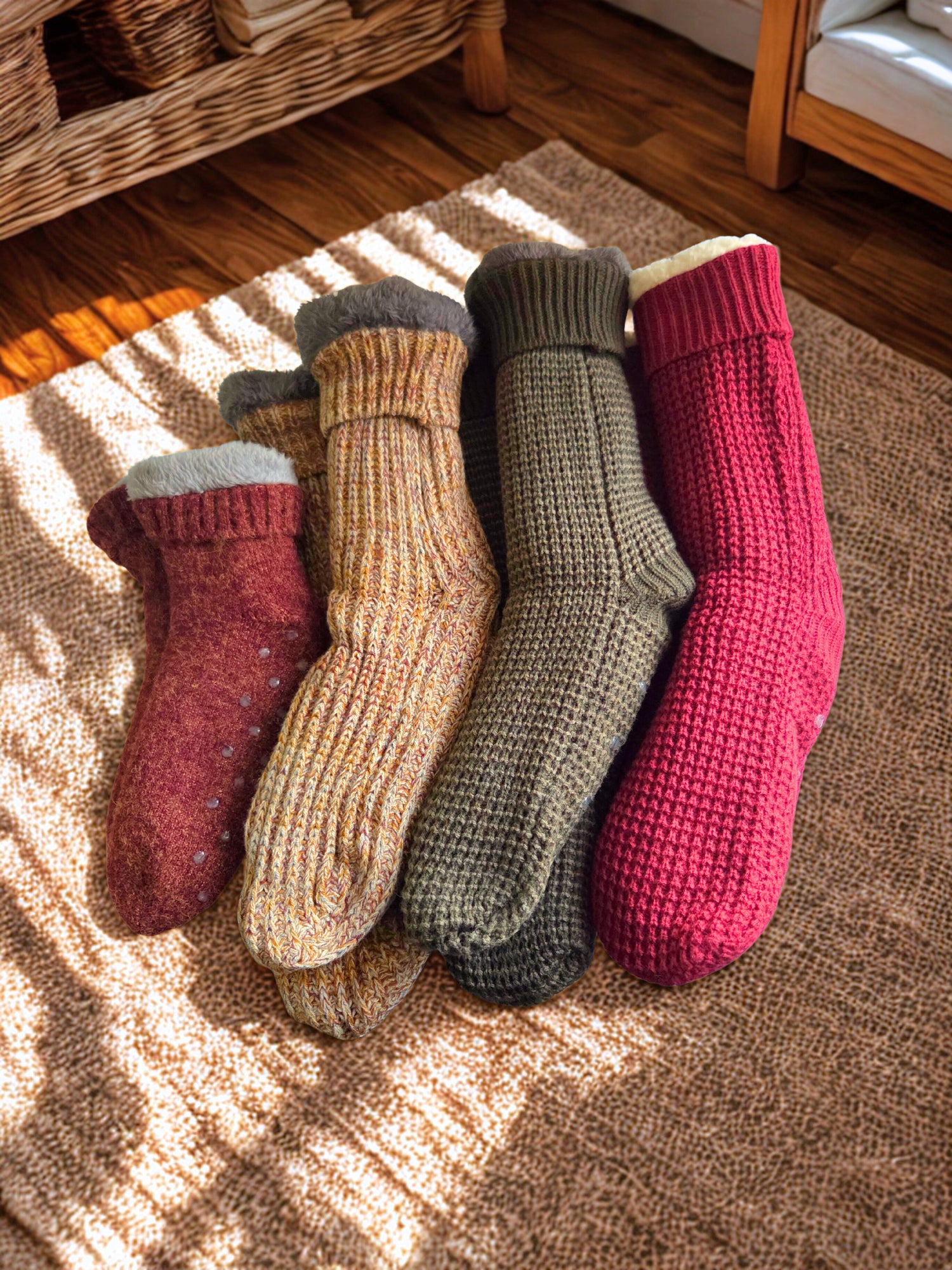 Chaussons chaussettes douillets H/F