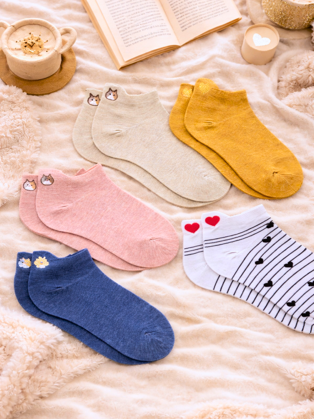 Chaussette-socquette à languette