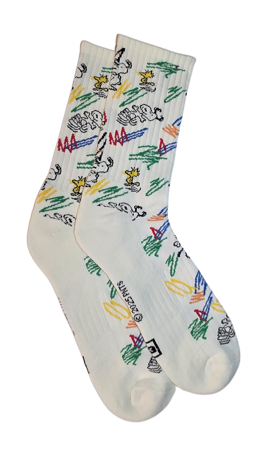 Chaussettes Snoopy Dessin traits