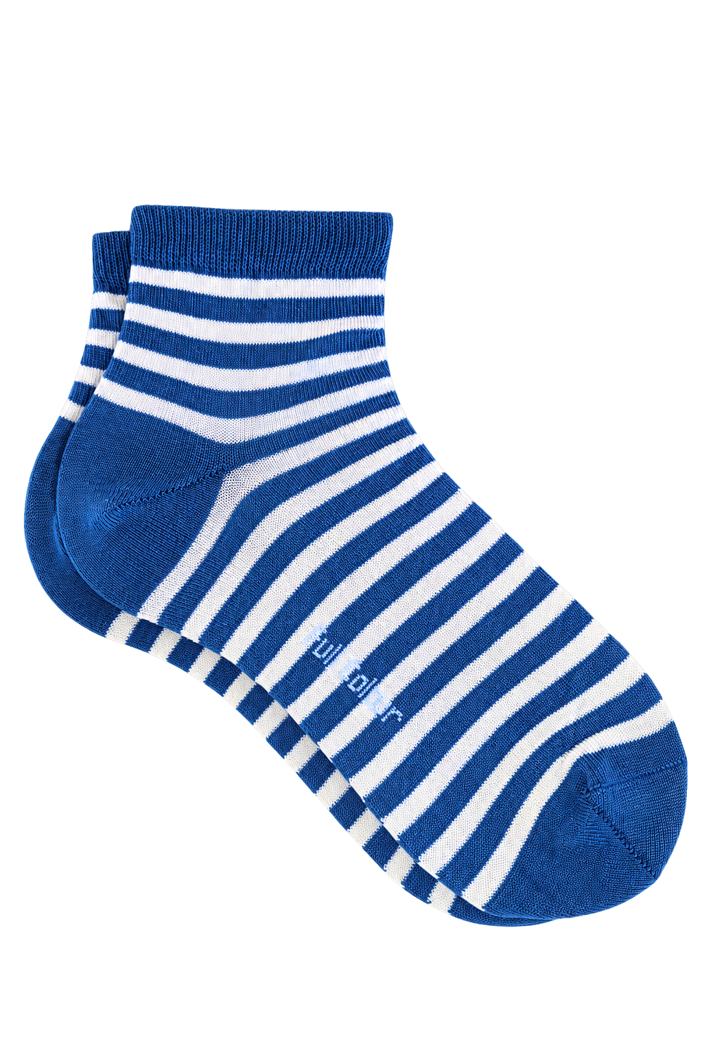 Socquettes à rayures marinières bleu