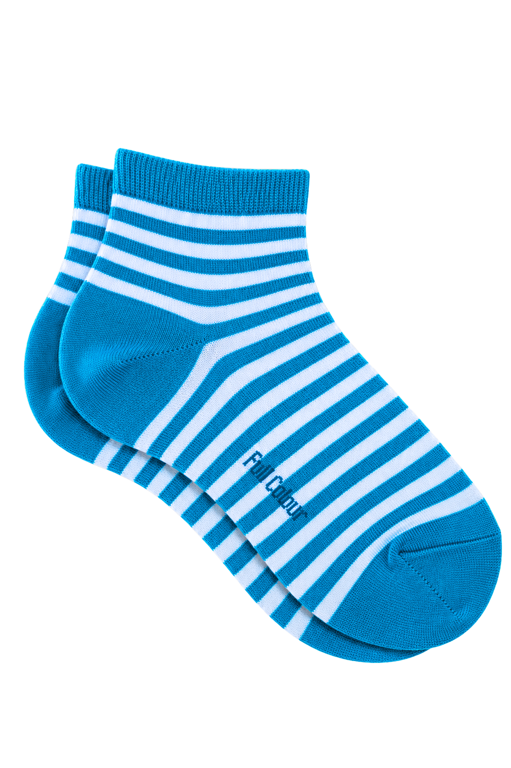 Socquettes à rayures marinières bleu méditerranée