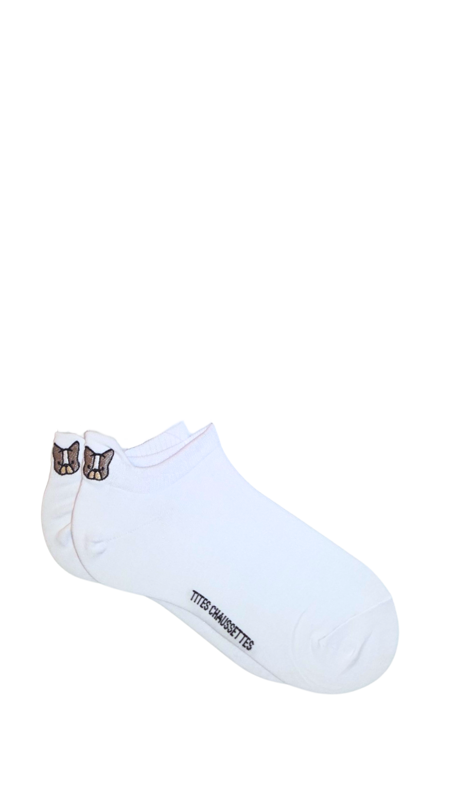 Socquettes femme - tête de chien bulldog