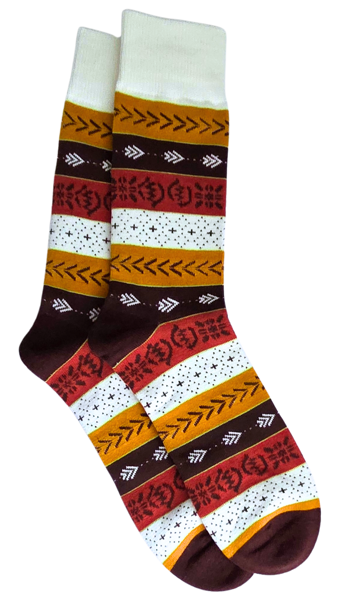 Chaussettes style ethnique motif tribal multicolore