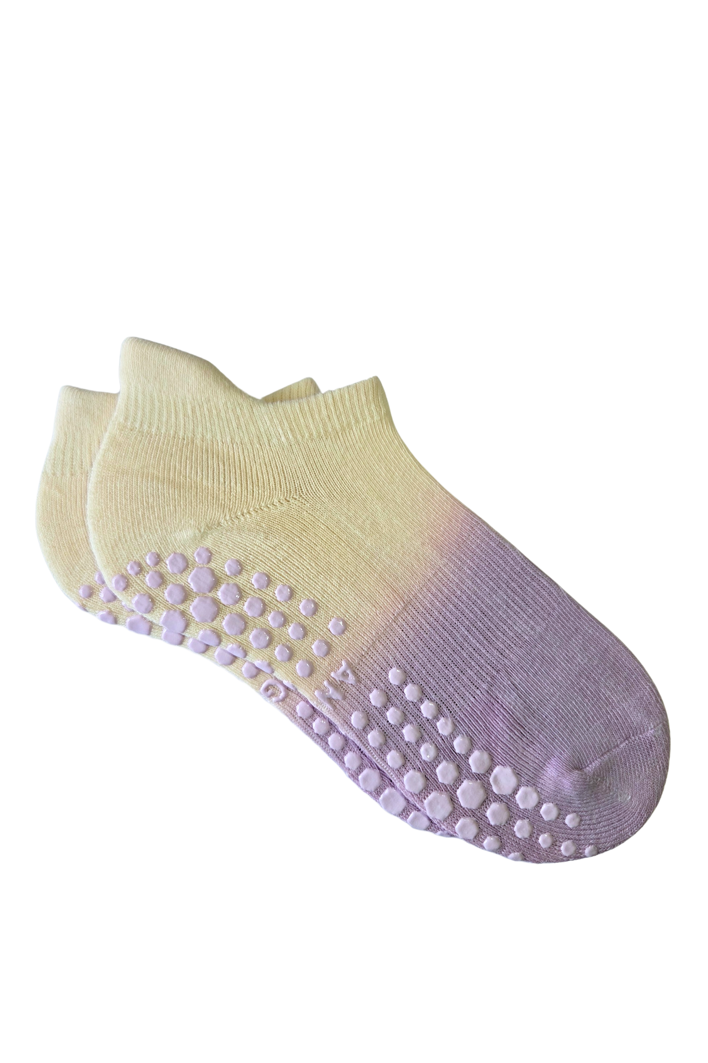 Chaussettes antidérapantes Pilates et yoga violet clair - nuance crème