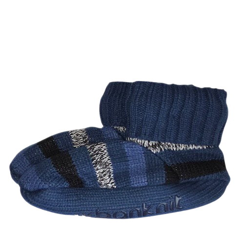 Chaussons montants bottillons bleus