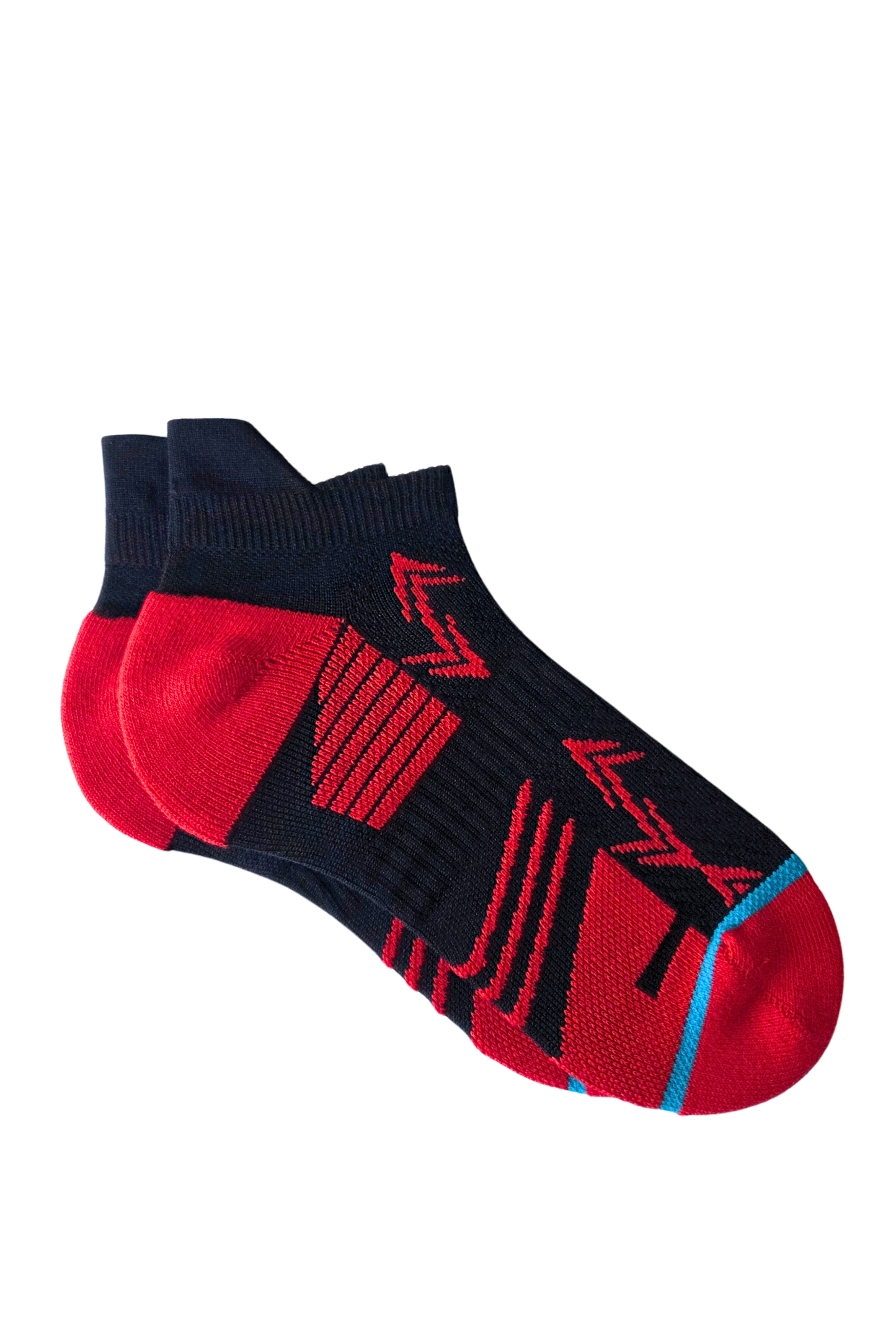 Chaussettes sport design moderne rouge et noir
