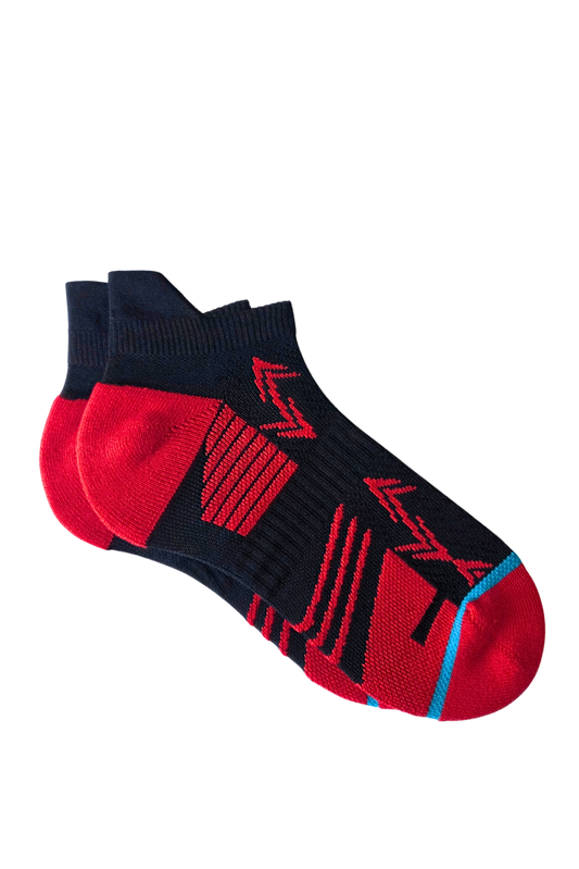 Chaussettes sport design moderne rouge et noir