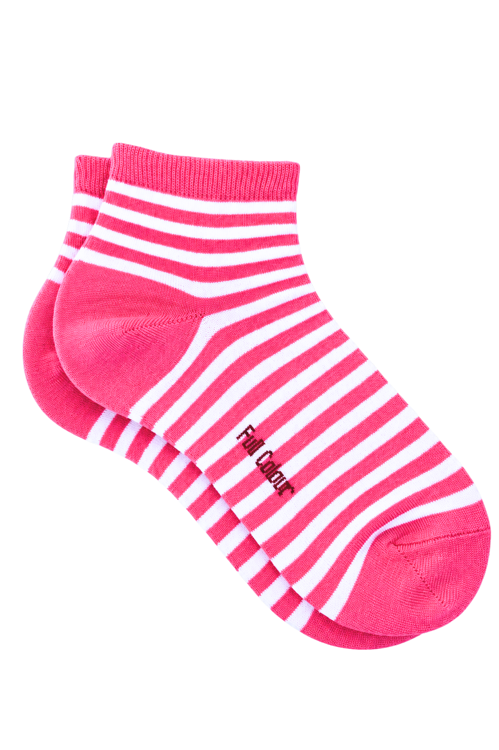 Socquettes à rayures marinières fuschia