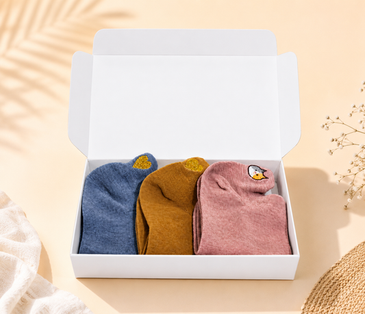 Pack de 3 Socquettes femme - cœur et chat